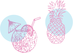 Pineapple and Coconut Vector