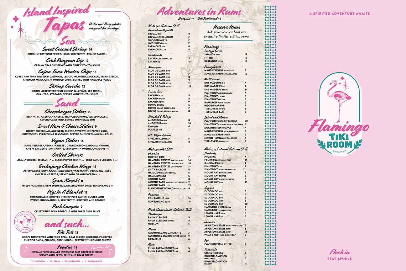 Flamingo TIKI Menu 1