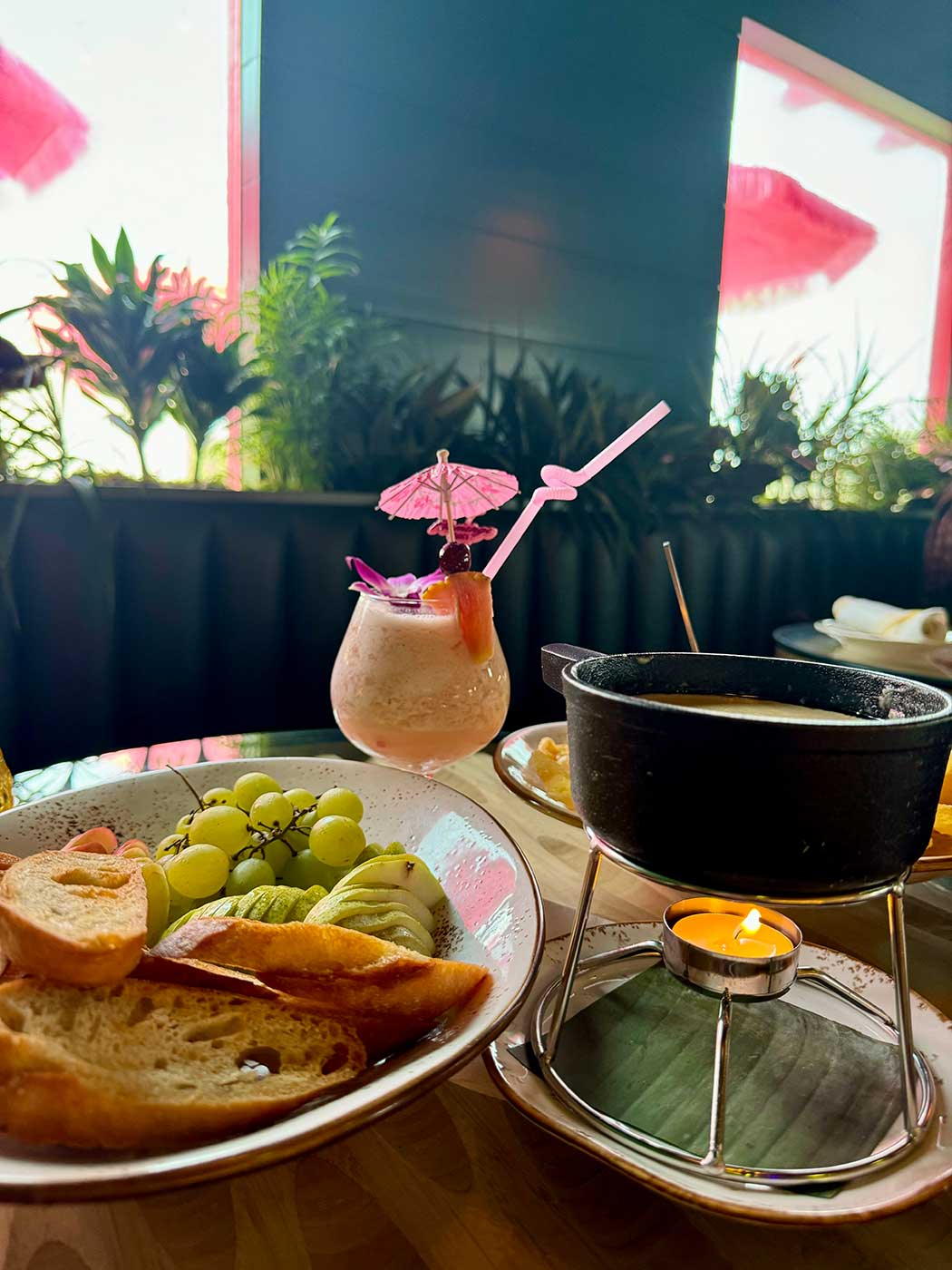 Fondue and Cocktails at Flamingo TIKI in the Oklahoma Historic Paseo District.